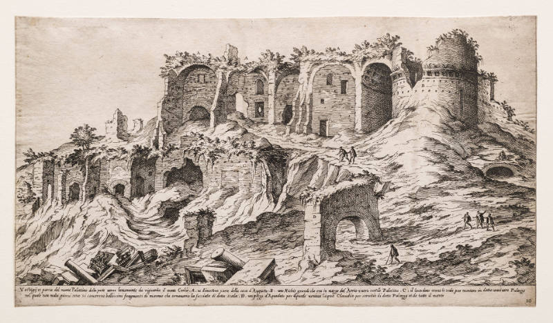 Ruins on the Palatine Hill, plate 10 from I Vestigi dell'antichità di Roma [The Ruins of the Antiquities of Rome]