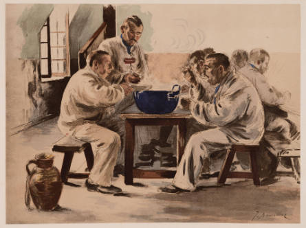 La Soupe à la Chambrée [Soup in the Chamber], from L'Estampe moderne [The Modern Print]