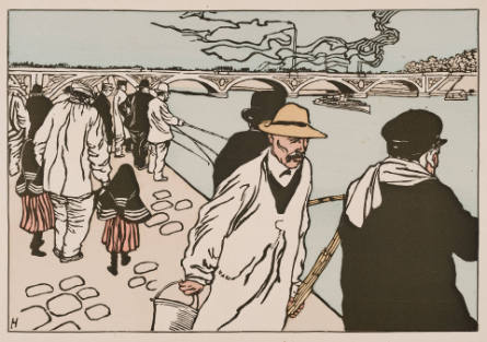 Pêcheurs à la ligne [Fishermen with Rod and Reel], from L'Estampe moderne [The Modern Print]