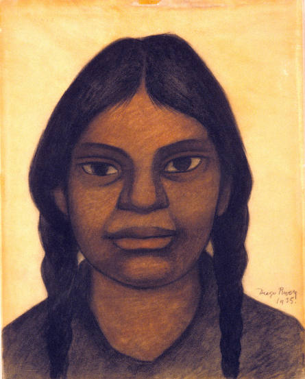 Cabeza de niña indígena [Head of Young Indian Girl]