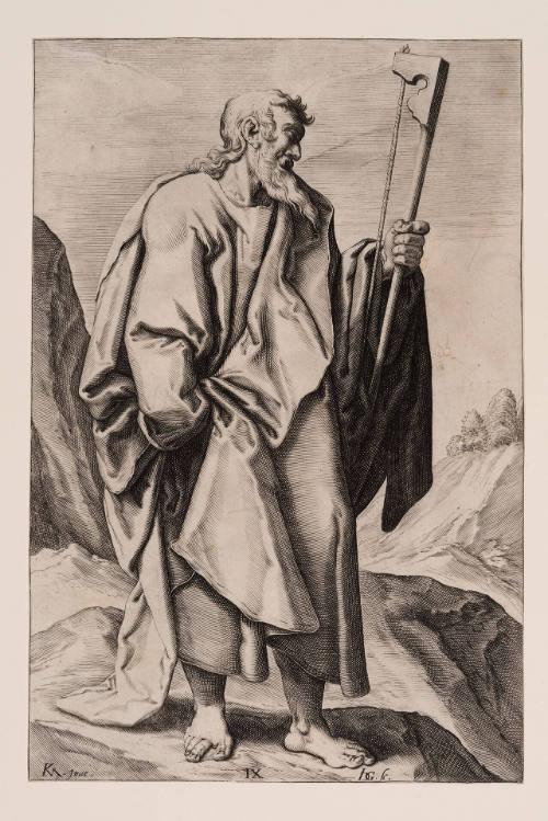 James the Less, plate 10, from Christ, The Twelve Apostles and St. Paul with the Creed, after Karel van Mander