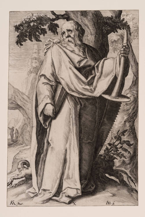 Simon, plate 11, from Christ, The Twelve Apostles and St. Paul with the Creed, after Karel van Mander