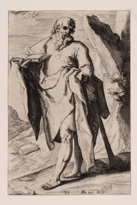 Judas Thaddeus, plate 12, from Christ, The Twelve Apostles and St. Paul with the Creed, after Karel van Mander