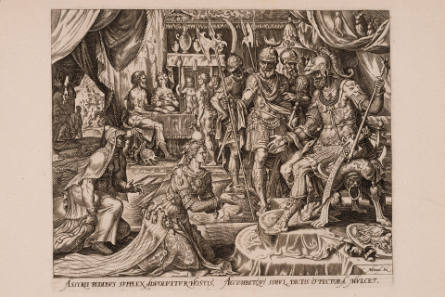 Judith Presented to Holofernes, plate 5 from The Story of Judith and Holofernes, after Maarten van Heemskerck