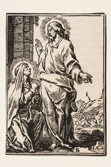 Christ before His Mother, after Anthonis Sallaert, plate 16 from Perpetua Crux sive Passio Jesu Christi
