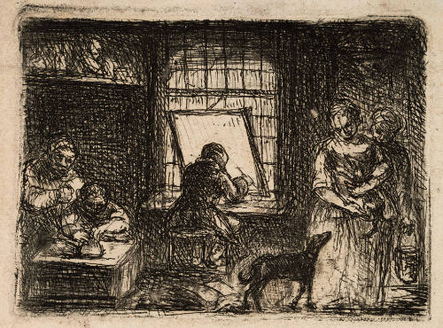 Untitled [Interior with an Etcher Working before a Transparente]