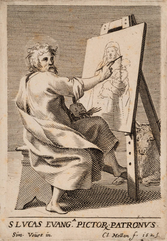 Saint Luc peignant le Vierge [St. Luke Painting the Virgin], after Simon Vouet