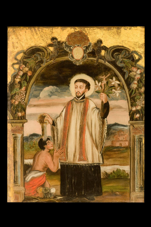 San Francisco Xavier bautizando a un indígena [St. Francis Xavier Baptizing an Indian]