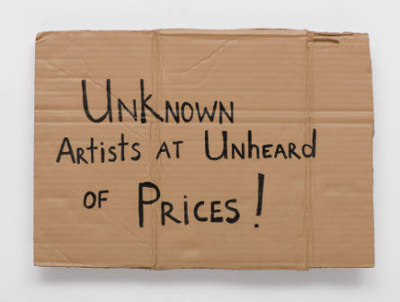 Unknown Artists at Unheard of Prices! [¡Artistas desconocidos a precios inauditos!]