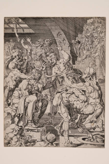 The Mocking of Christ, plate 18 from The Fall and Salvation of Mankind Through the Life and Passion of Christ, after Maarten van Heemskerck