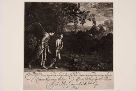 Tobias and the Angel Dragging the Fish, after Adam Elsheimer