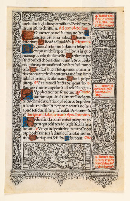 Page (recto and verso) from Book of Hours