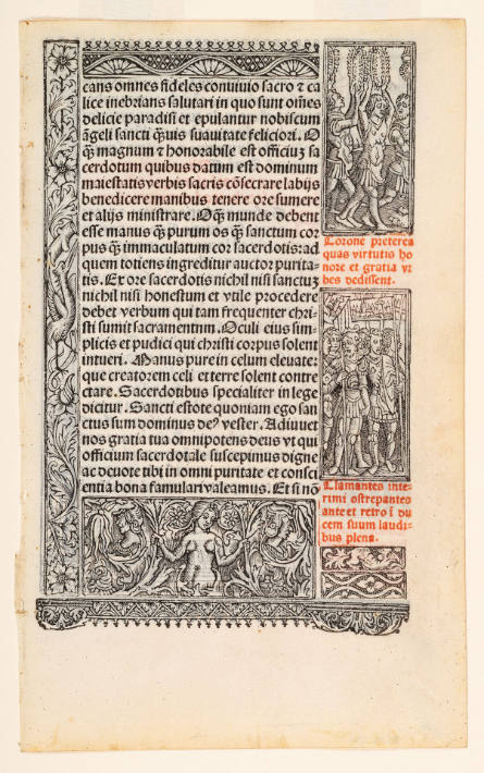 Page (recto and verso) from a Book of Hours