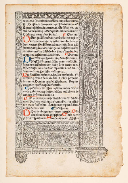 Page (recto and verso) from a Book of Hours