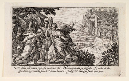Three Angels Visiting Abraham, plate 6 from Liber Genesis